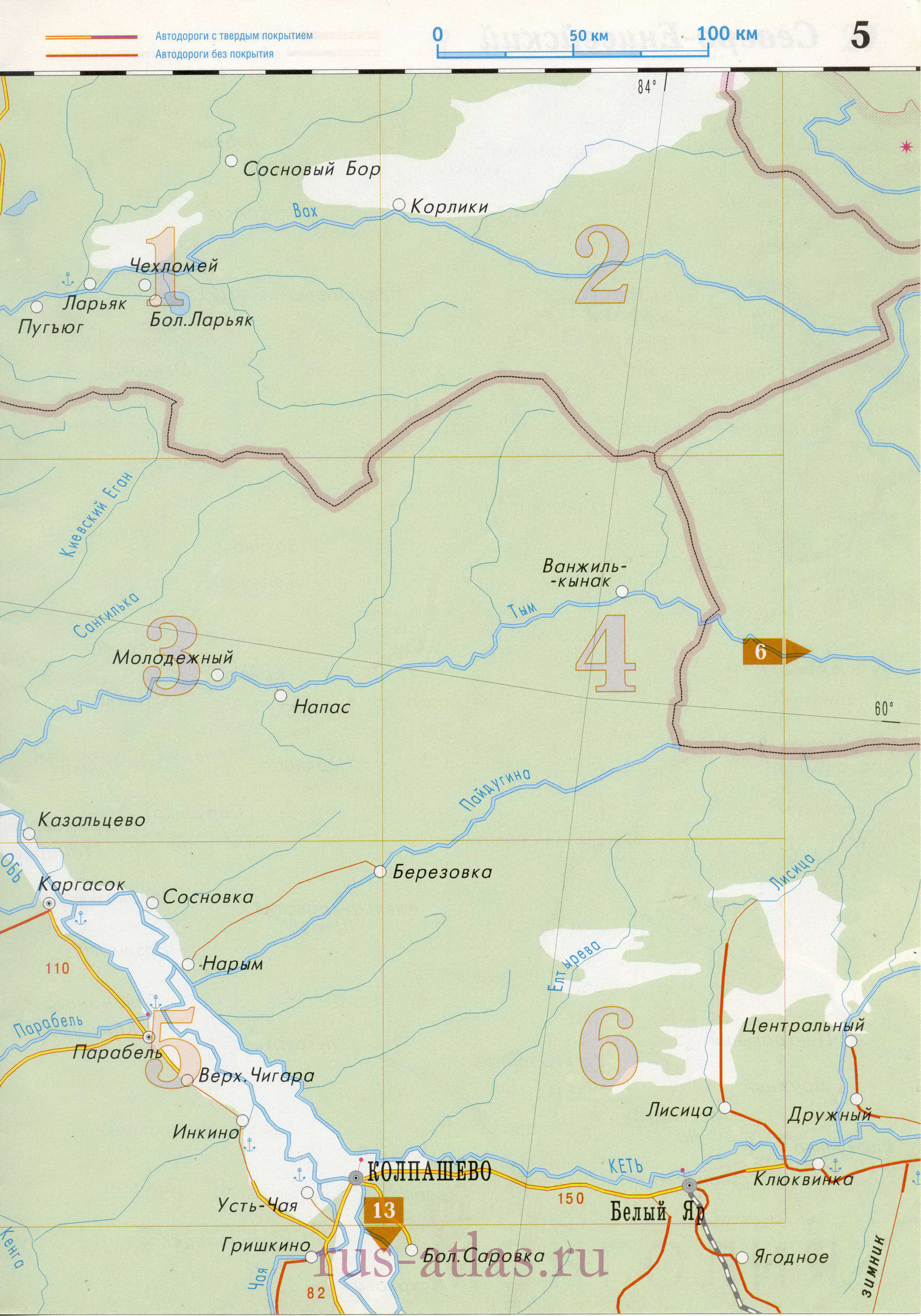 Дорожная карта Томской области и соседних регионов , B0 - 