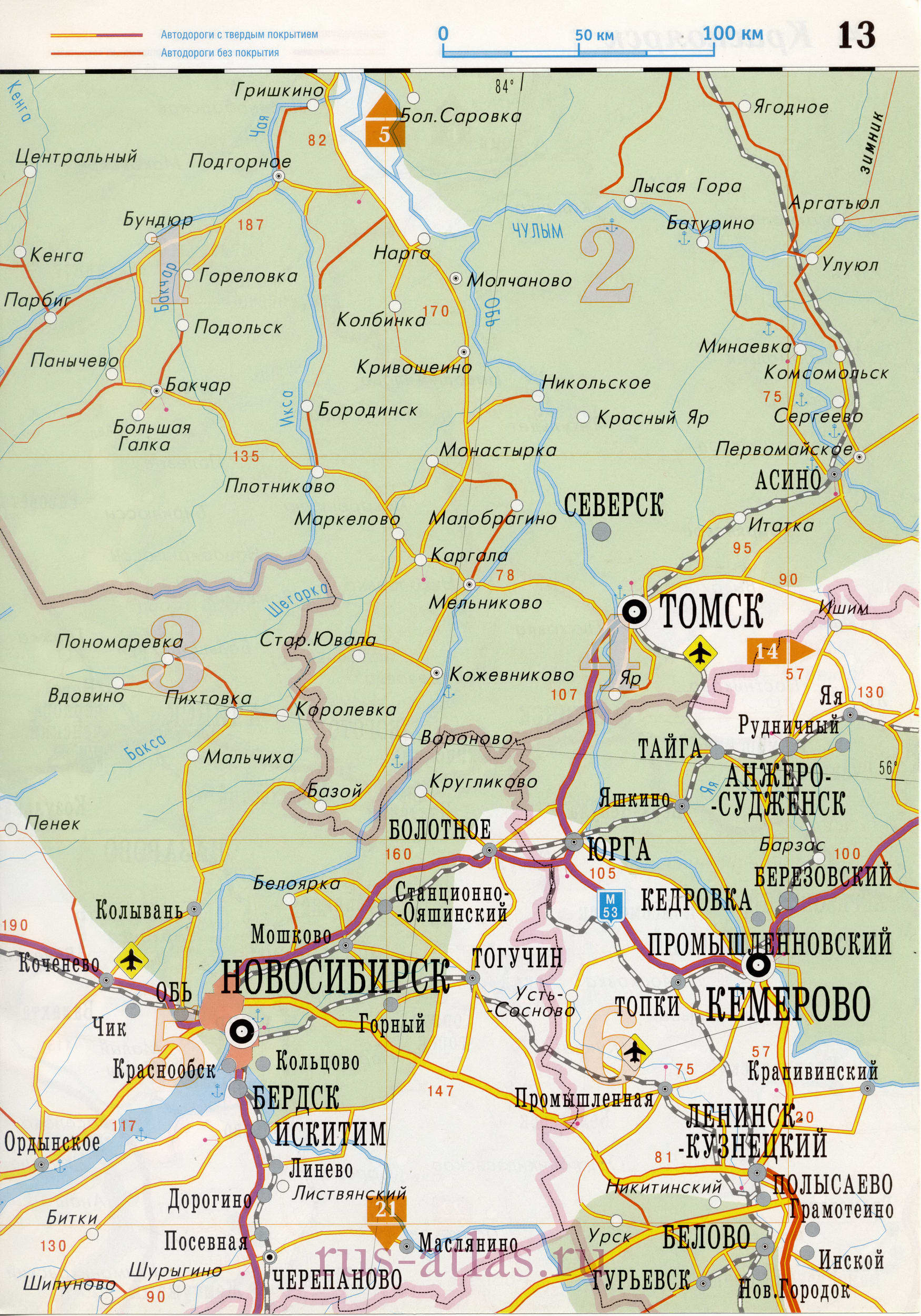 Дорожная карта Томской области и соседних регионов , B1 - 